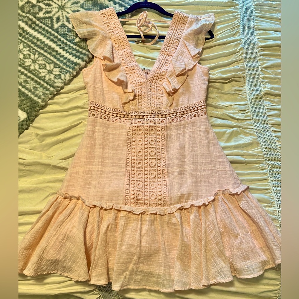 Crochet Detail Cocktail Dress